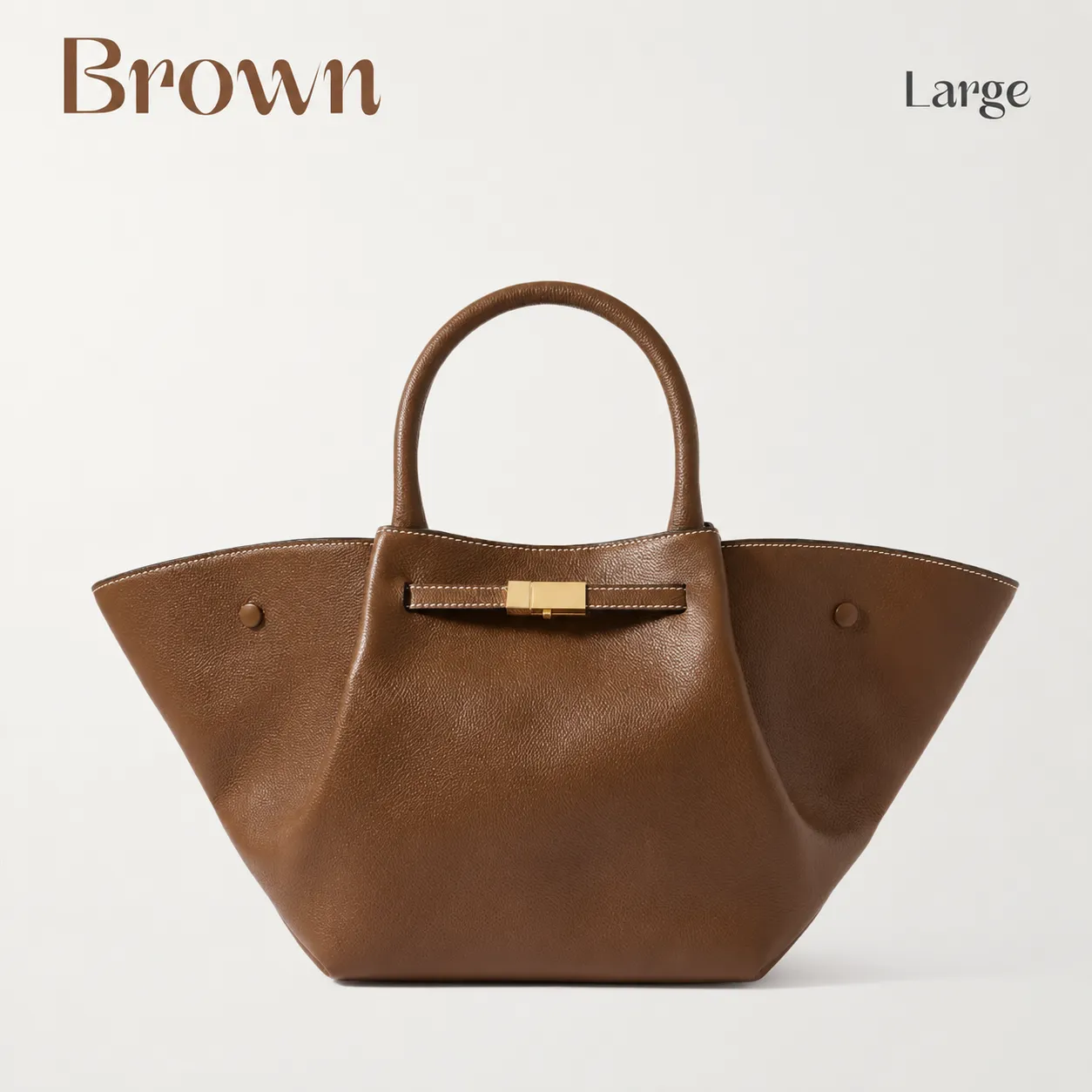 👜 Minimalist Folded-Wing Italian Leather Tote Bag