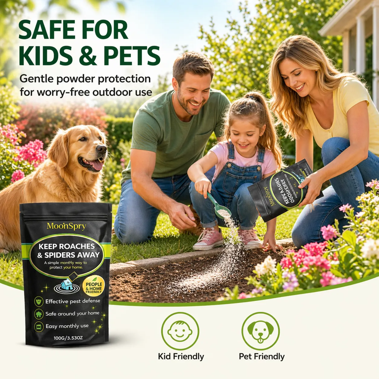 Natural Organic Lime Powder – Kills Ticks & Fleas, Safe for Pets & Gardens