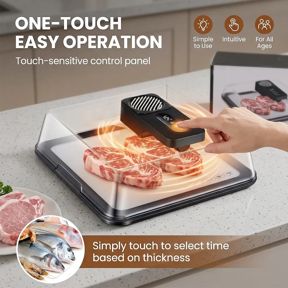 🥩 Smart Defrosting Tray Box with Lid