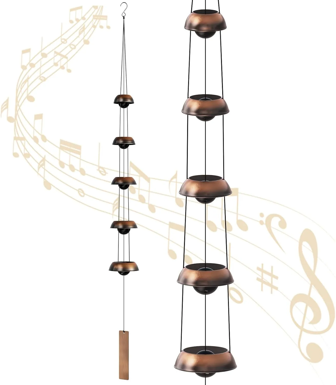🔔 Quintet Brass Wind Chimes: Bring deep, melodic tranquility to your patio with professional-grade acoustic tuning.