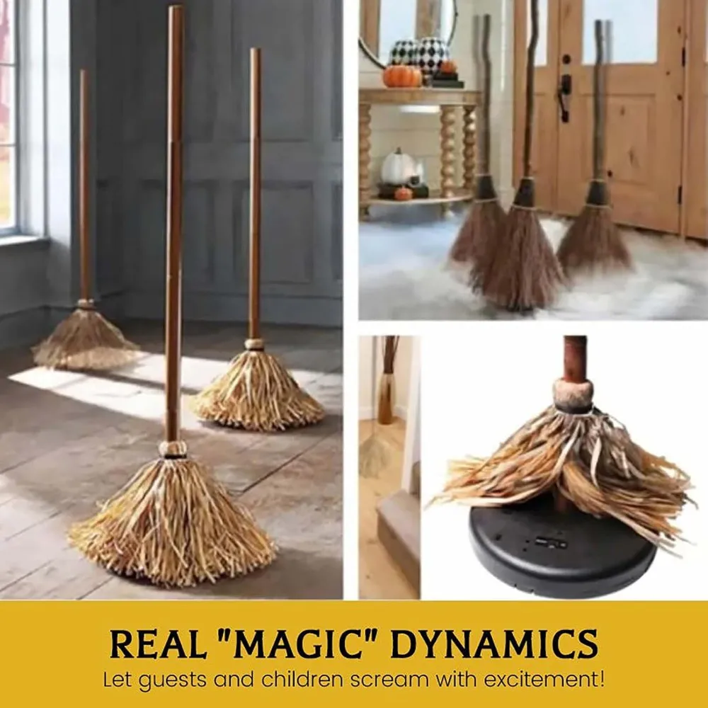 Dancing Witch Broom – Motion-Activated Halloween Prop