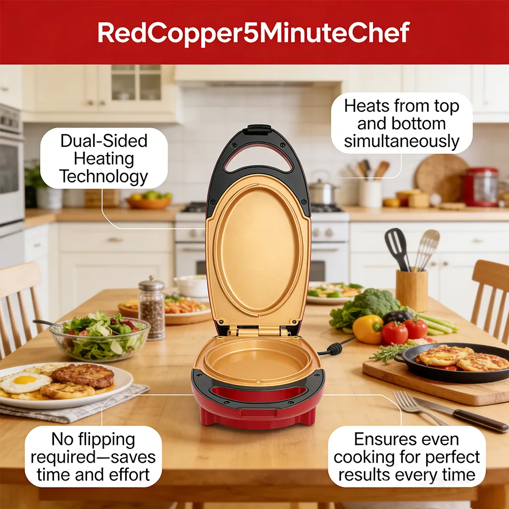 🍳 Electric 5-Minute Chef Frying Pan Cook Healthy Meals In 5 Minutes: Non-Stick Electric Pan — No Heavy Scrubbing, No Stove Required! 🍳⚡