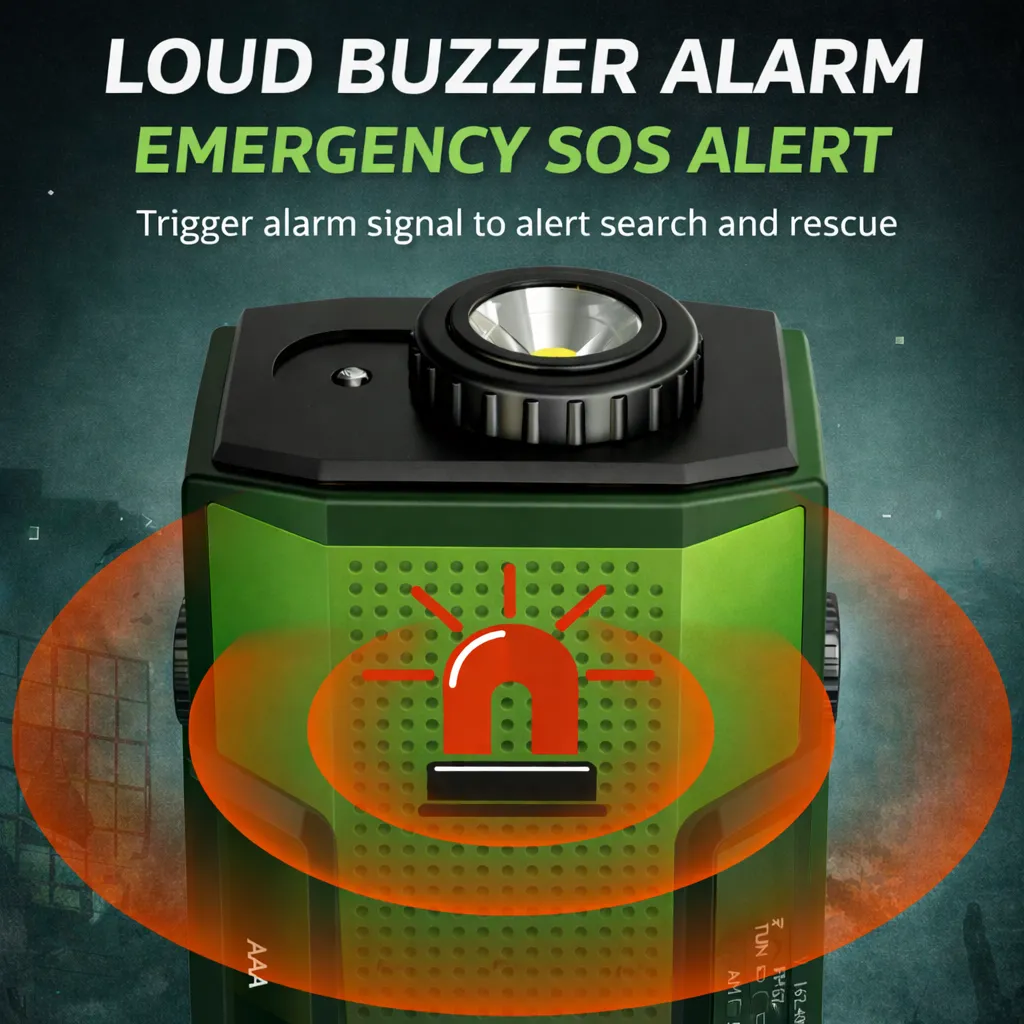 🔋 Solar Hand Crank Emergency Radio - Be Prepared, Not Scared🔥
