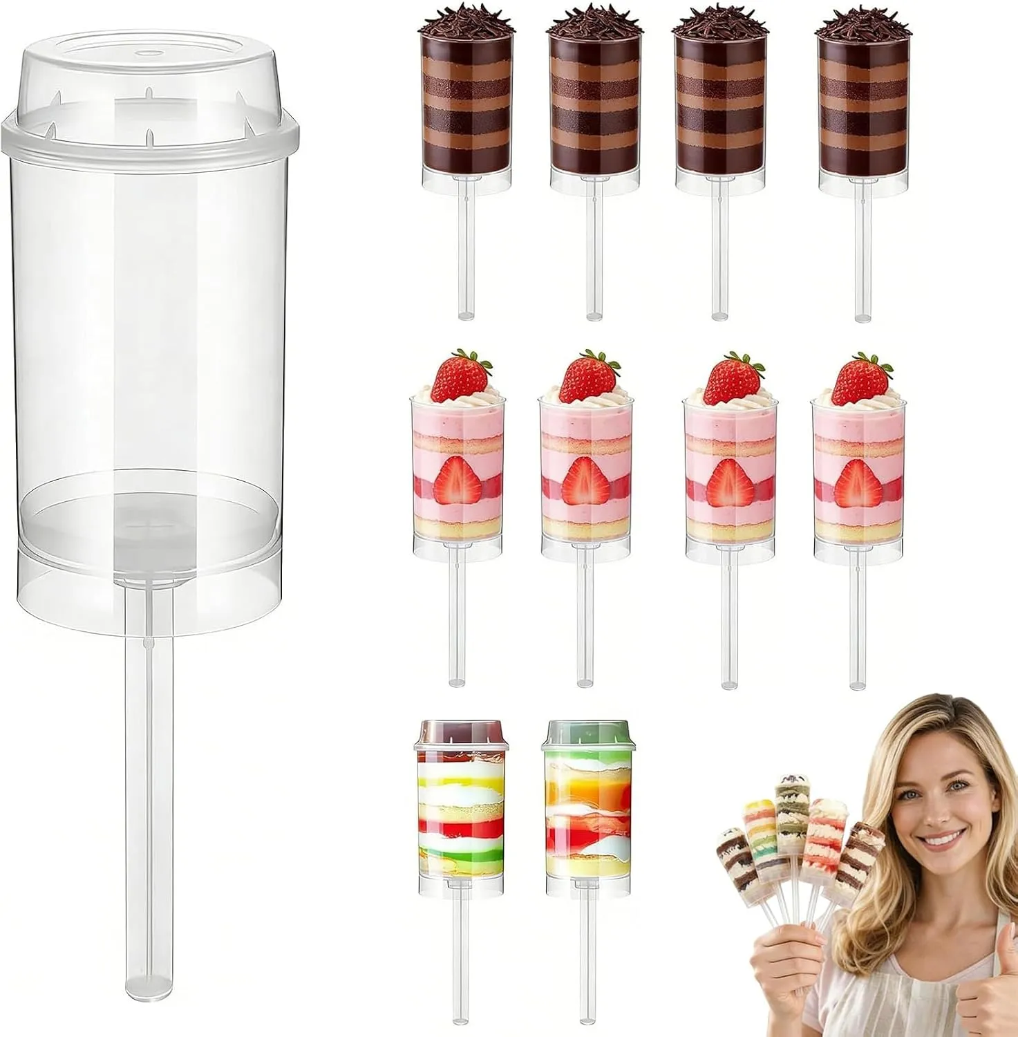 🍰 Push Pop Dessert Containers