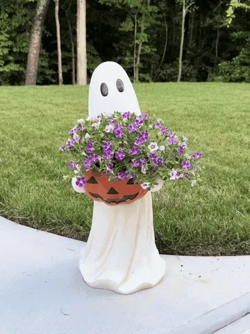 Spooky Welcome Ghost Pumpkin Treat & Planter Bowl