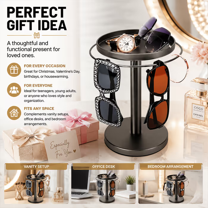 360° Rotating Claw Clip Organizer Stand