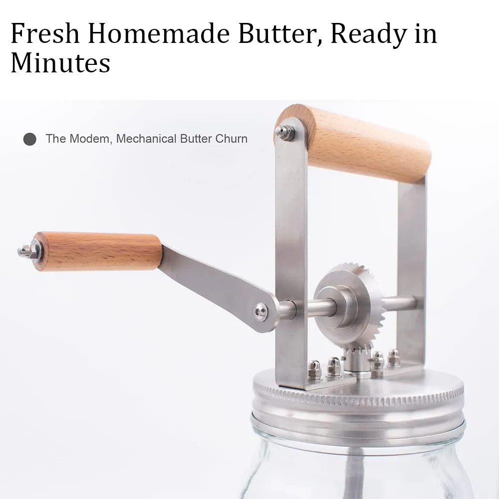 🧈 Hand-Crank Butter Maker: Skip the store-bought additives and enjoy pure, homemade flavor. 🥖