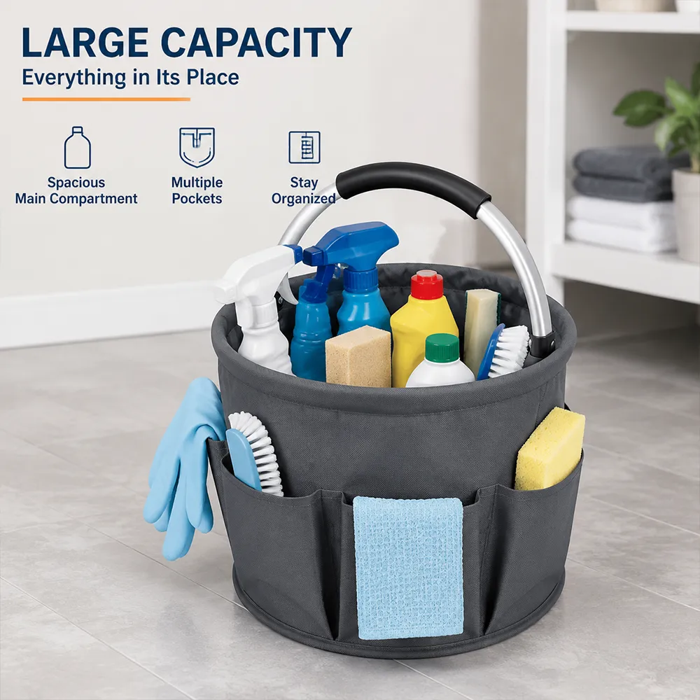 🧺 Collapsible Cleaning Caddy with Handle – Foldable Storage Organizer