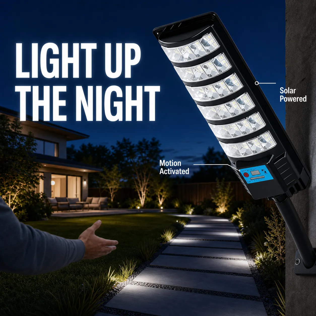 Solar Motion Sensor Courtyard Light - Automatic Outdoor Illumination
