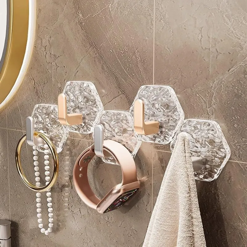No-Drill Waterwave Adhesive Hooks – 5-Piece Set