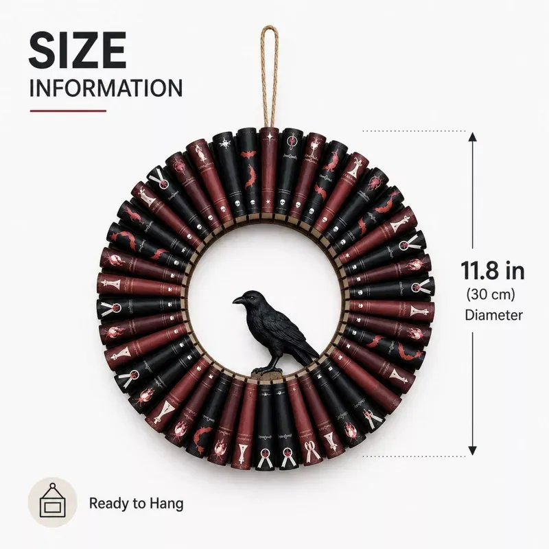 Decorative Book Door Wreath