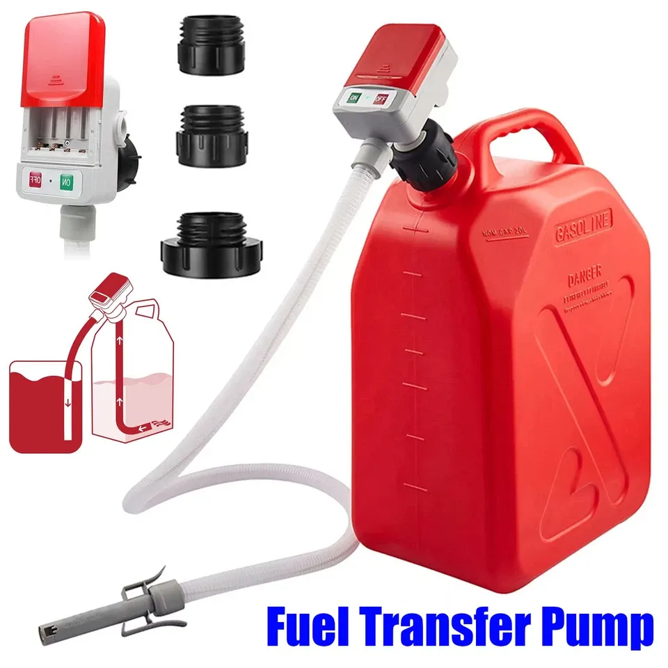 Electric Fuel Transfer Pump:⛽  Stop lifting heavy, back-breaking gas cans; transfer fuel to your lawn mower or vehicle with a simple flip of a switch. 💪