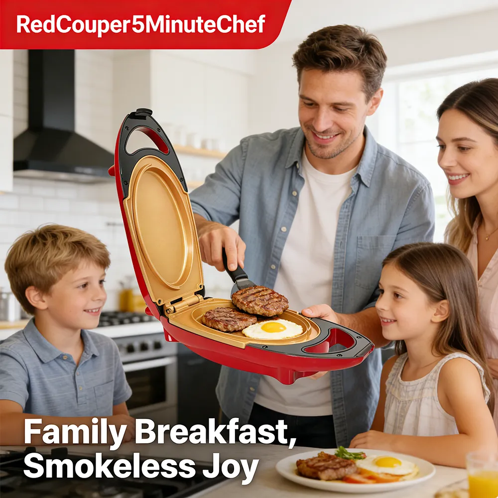 🍳 Electric 5-Minute Chef Frying Pan Cook Healthy Meals In 5 Minutes: Non-Stick Electric Pan — No Heavy Scrubbing, No Stove Required! 🍳⚡