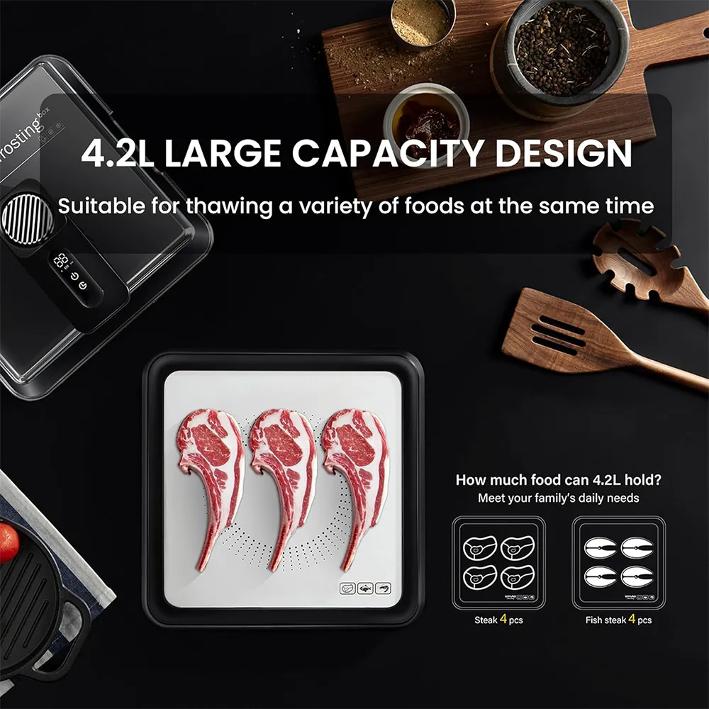 🥩 Smart Defrosting Tray Box with Lid