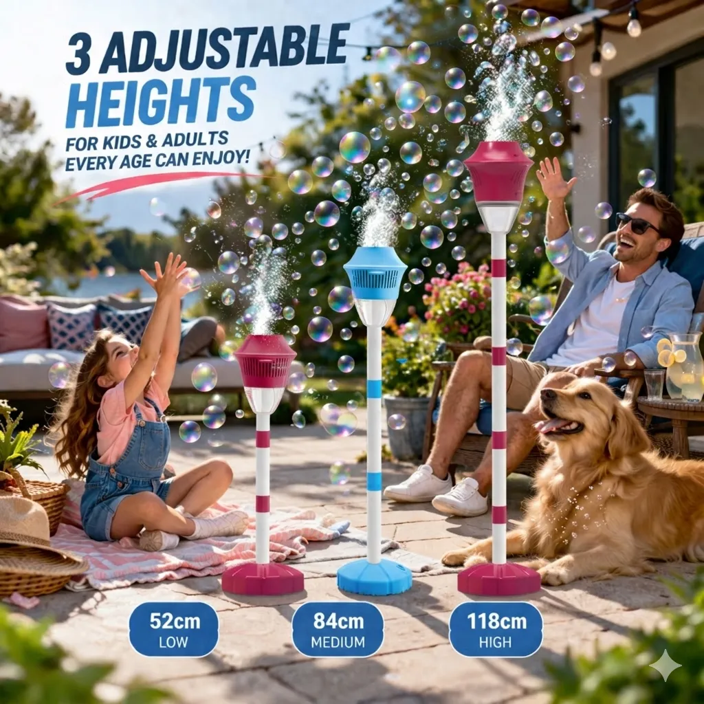 Portable Bubble Machine: Fill your backyard gatherings with thousands of bubbles to delight the grandkids instantly. 👨‍👩‍👧