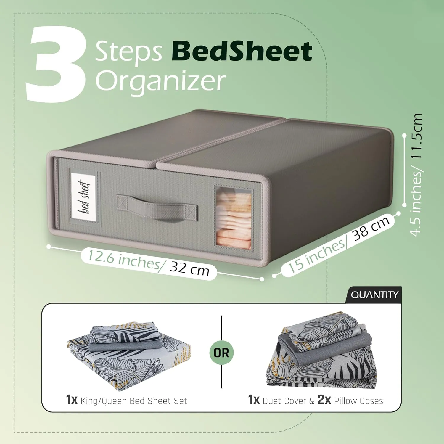 Bedding Storage Organizer: Reclaim your bedroom space with reinforced handles and clear windows that make finding your spare quilts effortless. 🏠🛌