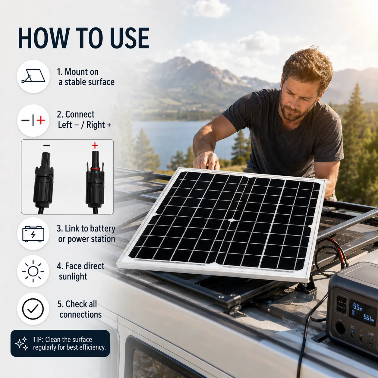 ☀️ High-Efficiency Monocrystalline Solar Panel