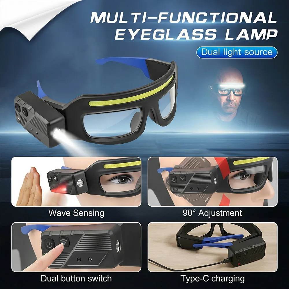 Multifunctional Glasses Light: Read small print or perform delicate repairs hands-free with bright, targeted LED illumination. 👓
