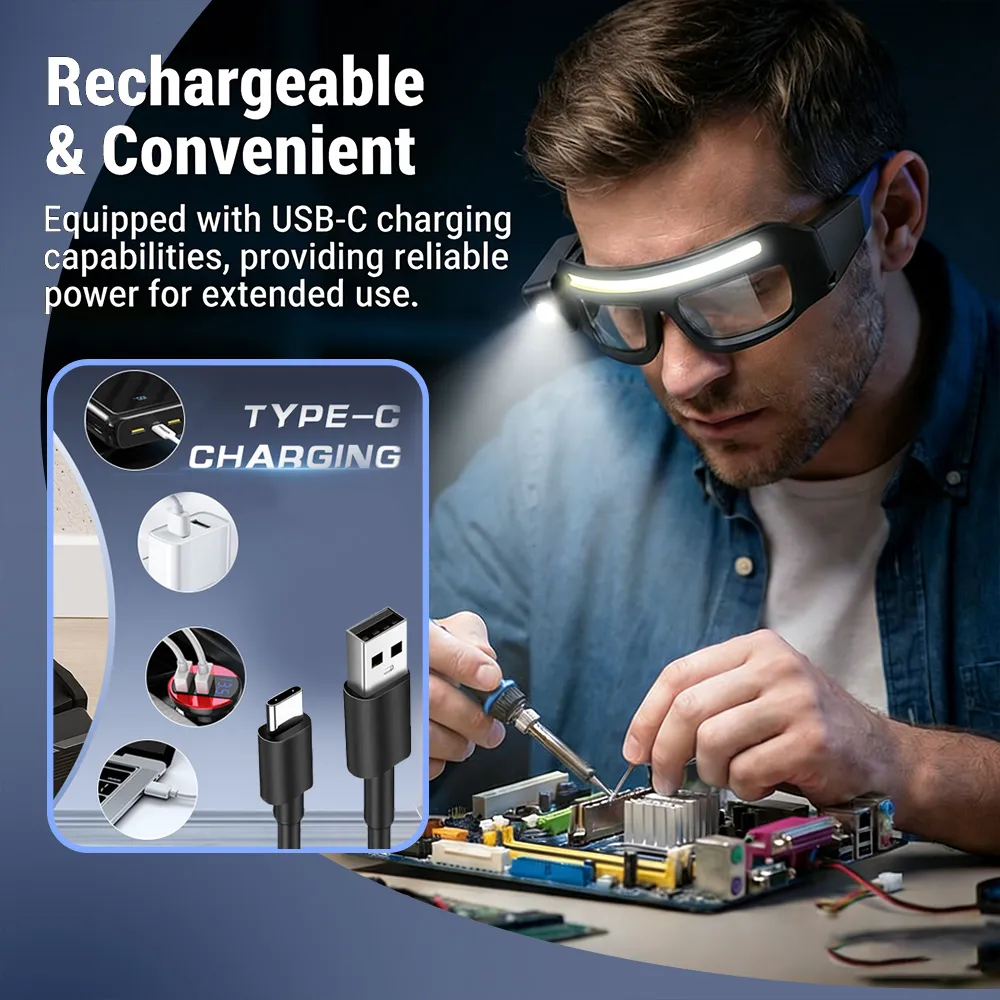 Multifunctional Glasses Light: Read small print or perform delicate repairs hands-free with bright, targeted LED illumination. 👓