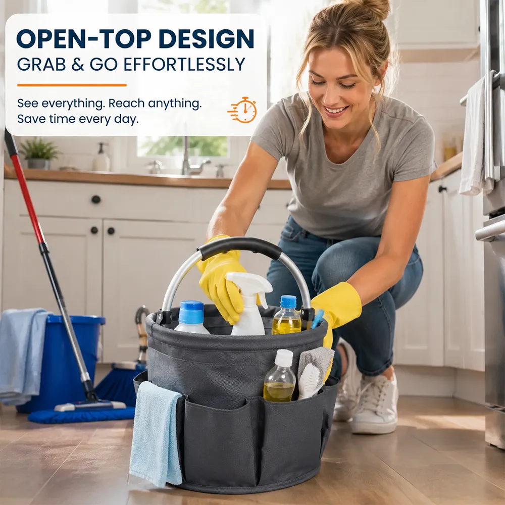 🧺 Collapsible Cleaning Caddy with Handle – Foldable Storage Organizer