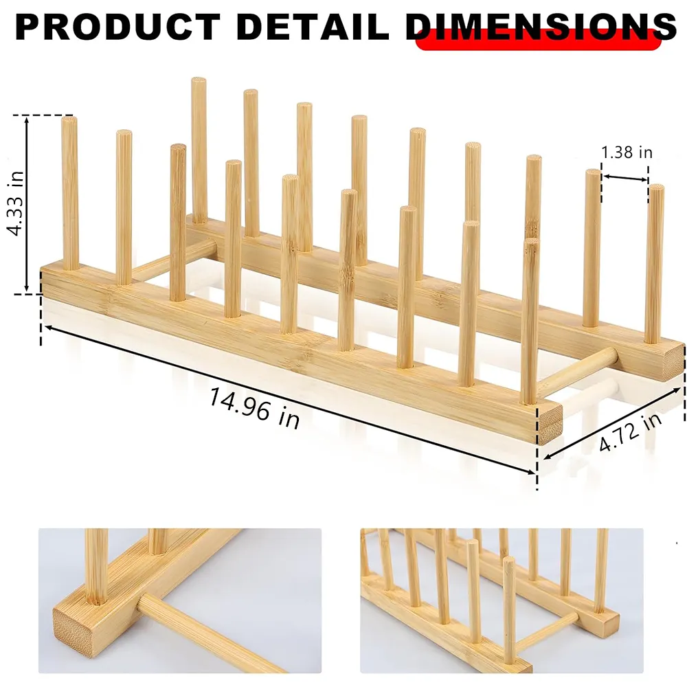 Bamboo Dish Drying Rack: Air-dry your fine china safely while freeing up valuable cabinet space. 🍽️