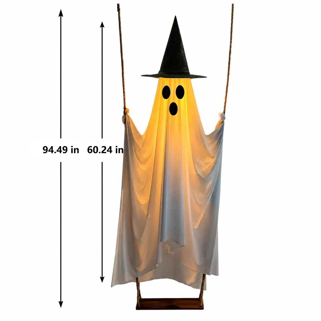 👻Hanging Swing Ghost LED Halloween Decoration