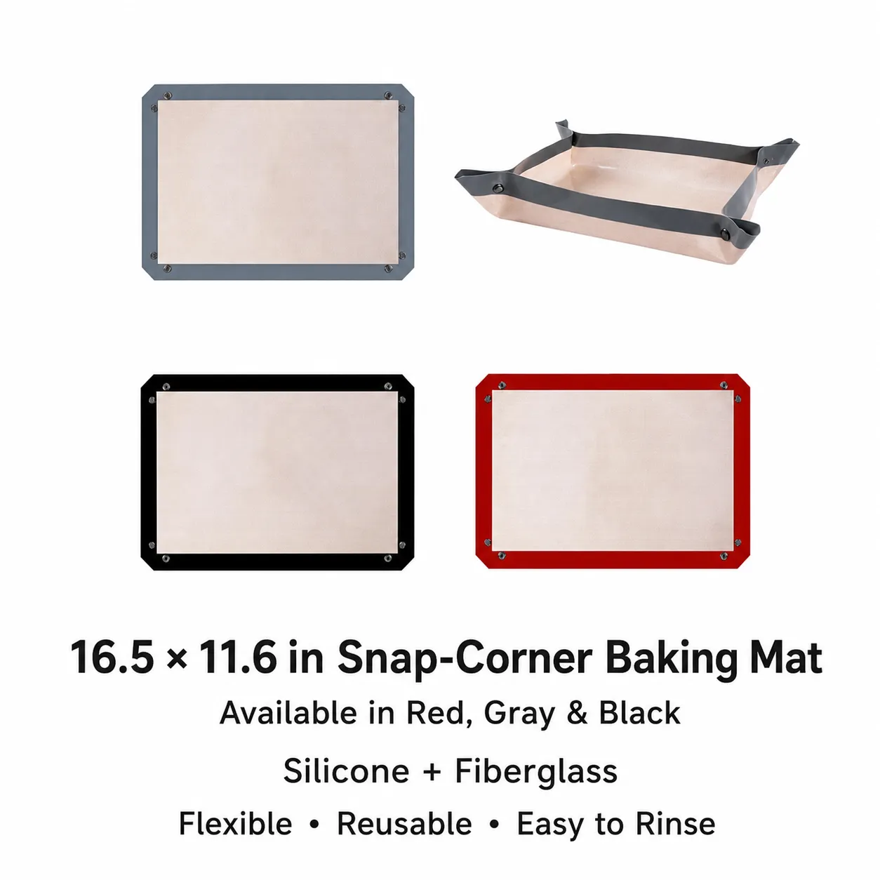 Snap-Corner Nonstick Baking Mat