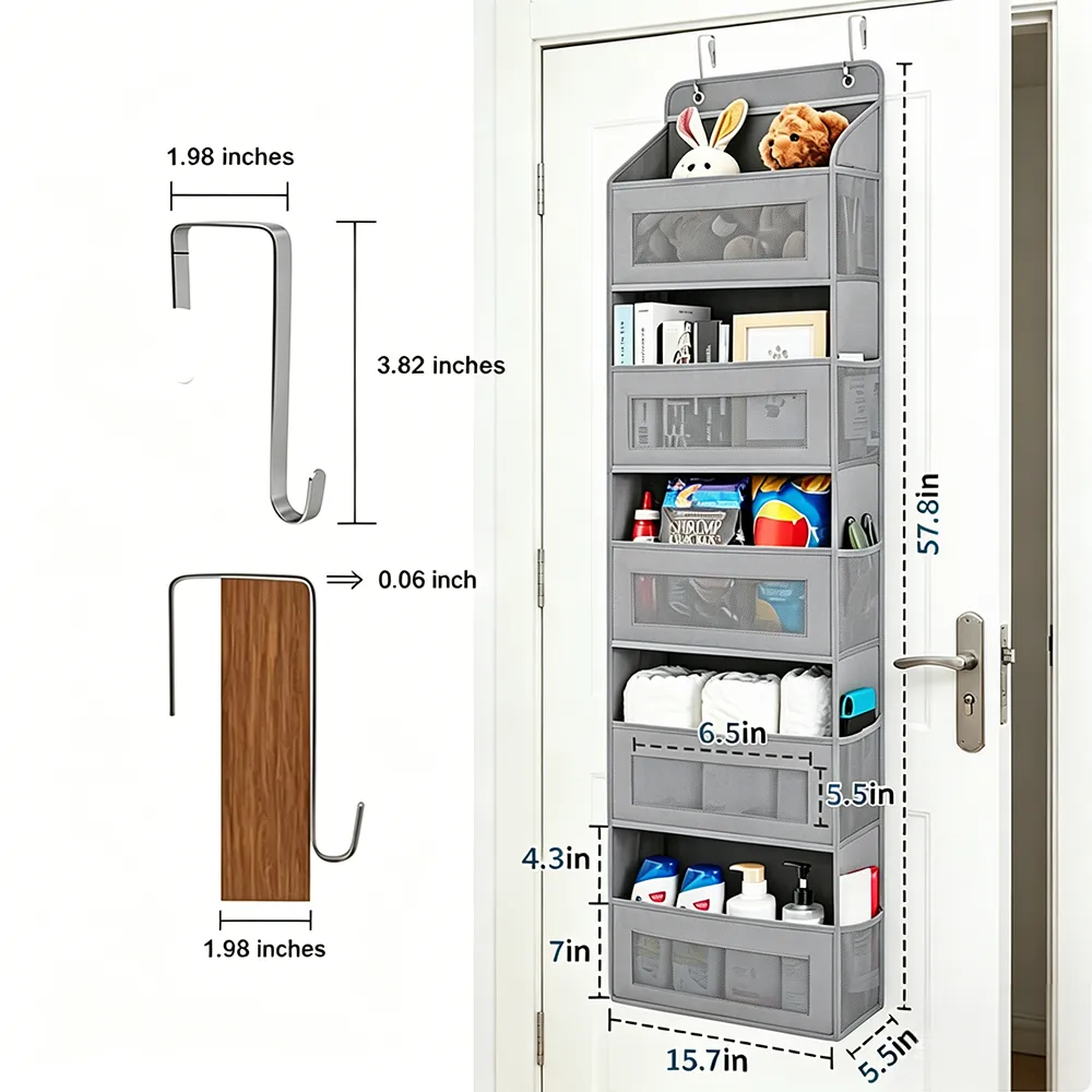 Door Hanging Storage: Turn unused door space into a neat pantry or closet without any drilling. 🚪