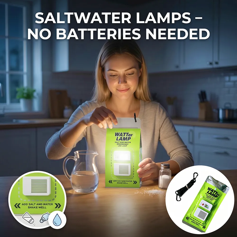 Salt Water Emergency Lamp: Lighting your home instantly with just water and salt, no batteries or charging required. 🧂💡