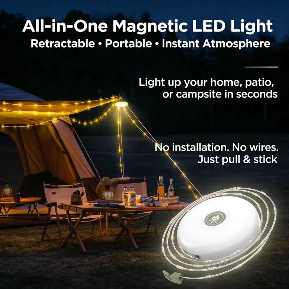 4-in-1 Camping String Lights: Light up your entire campsite and keep your devices charged with one portable unit ⛺
