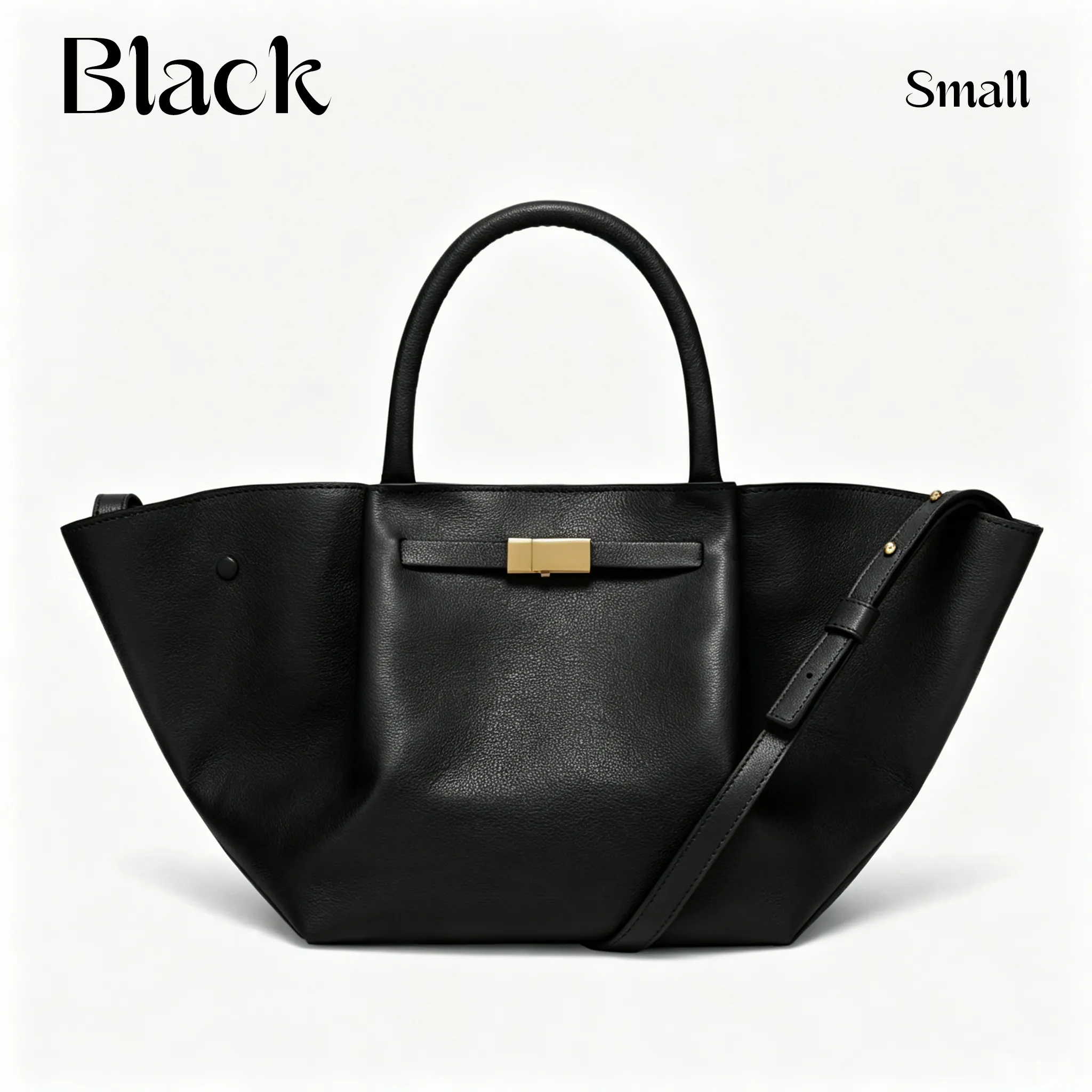 👜 Minimalist Folded-Wing Italian Leather Tote Bag