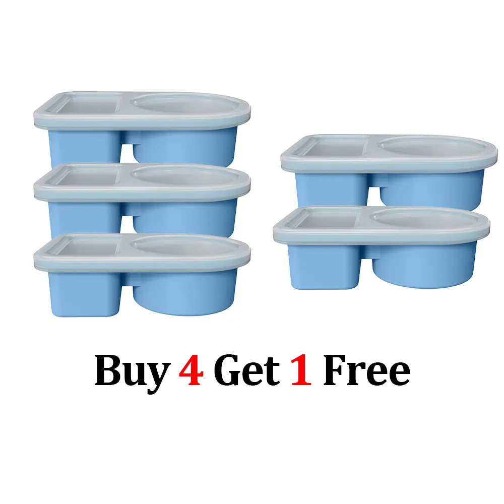 🥗Reusable Silicone Snack Box – Double Compartment Mini Food Storage Container