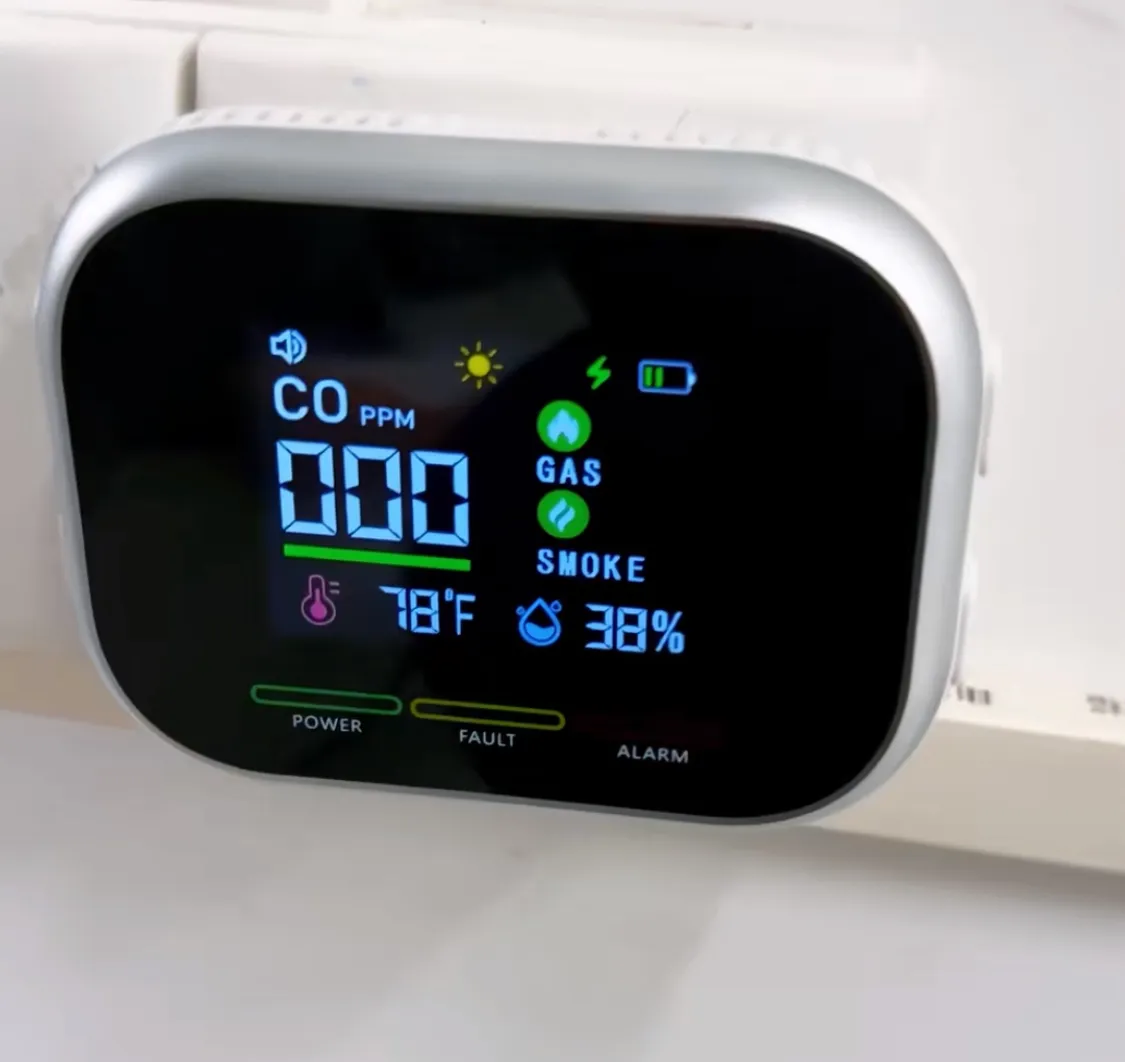 🔥 Plug-In Gas Leak Detector with Temperature & Humidity Monitor