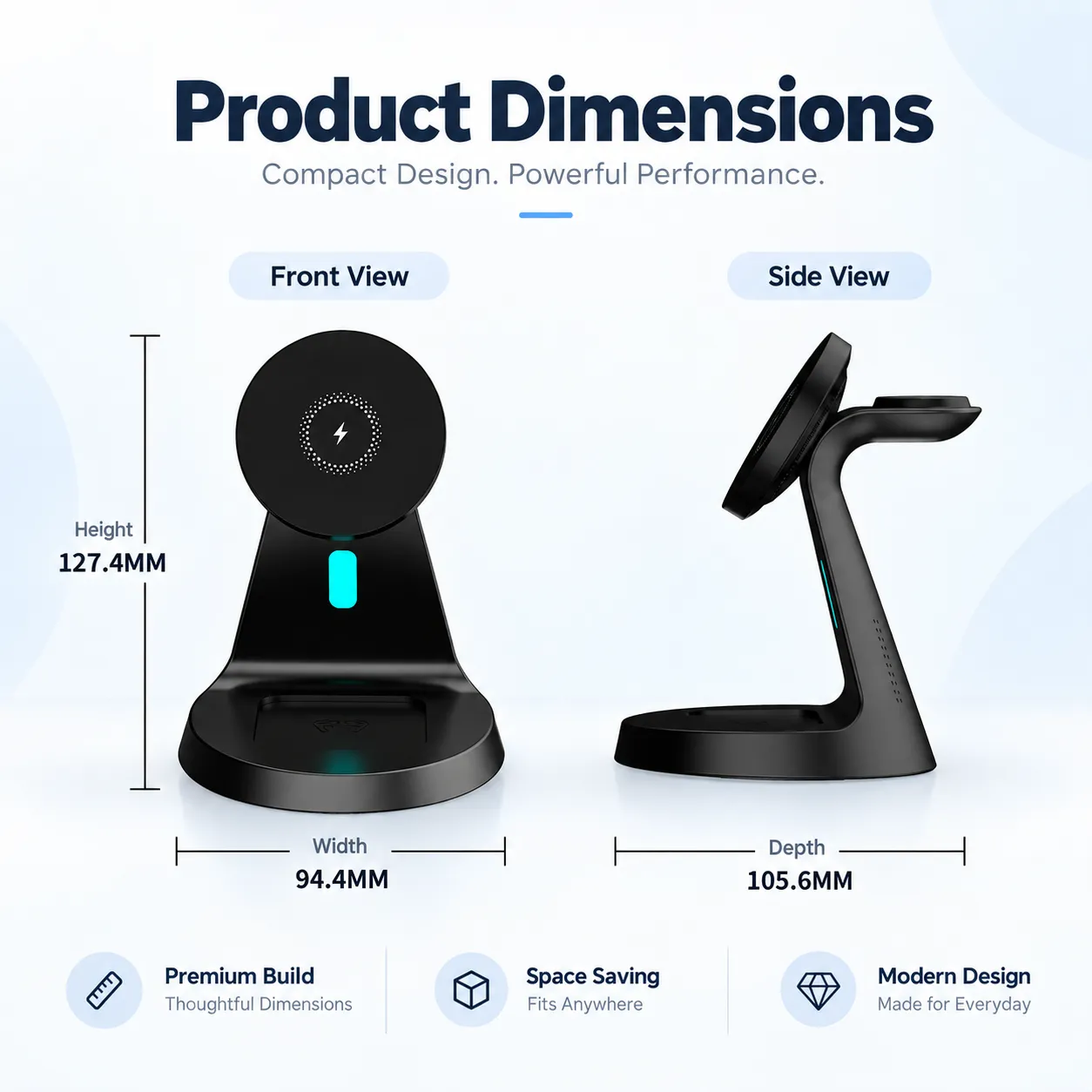 3-in-1 Magnetic Wireless Charging Stand