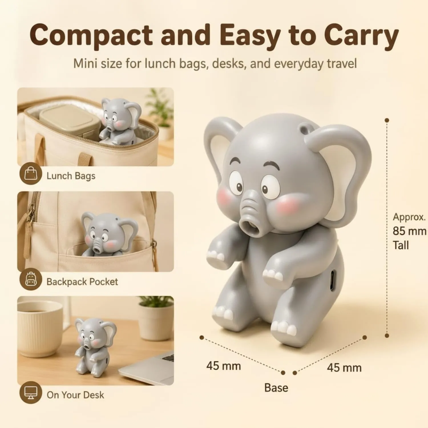 Elephant Clip-On Food Cooling Fan