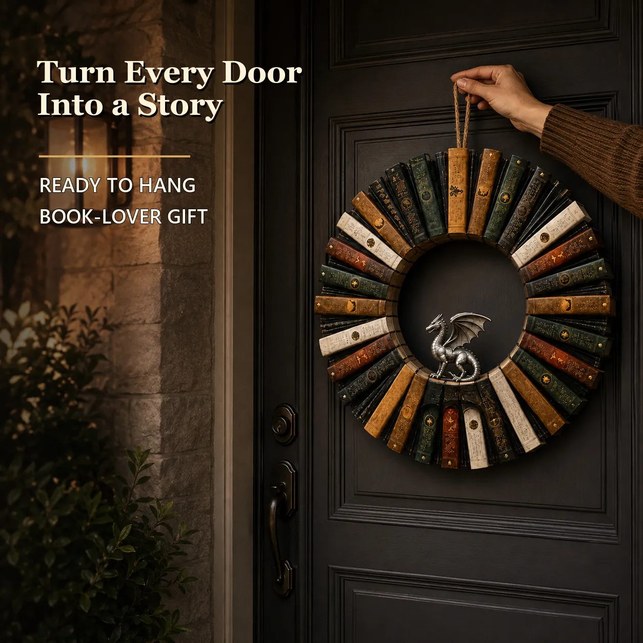 Decorative Book Door Wreath
