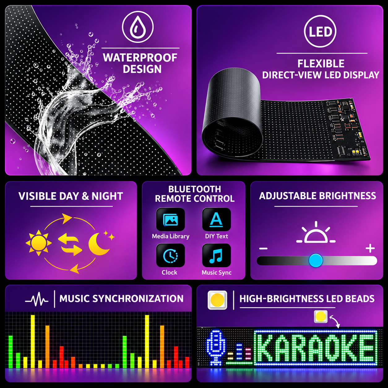 Flexible LED display feature overview