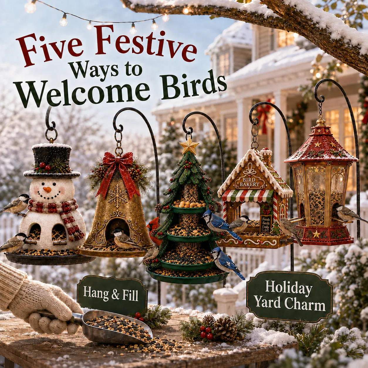 Christmas Character Hanging Bird Feeders