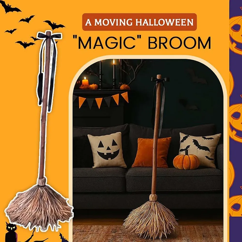 Dancing Witch Broom – Motion-Activated Halloween Prop