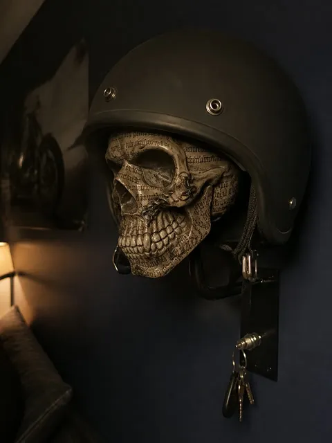 Skull Helmet & Gear Wall Mount