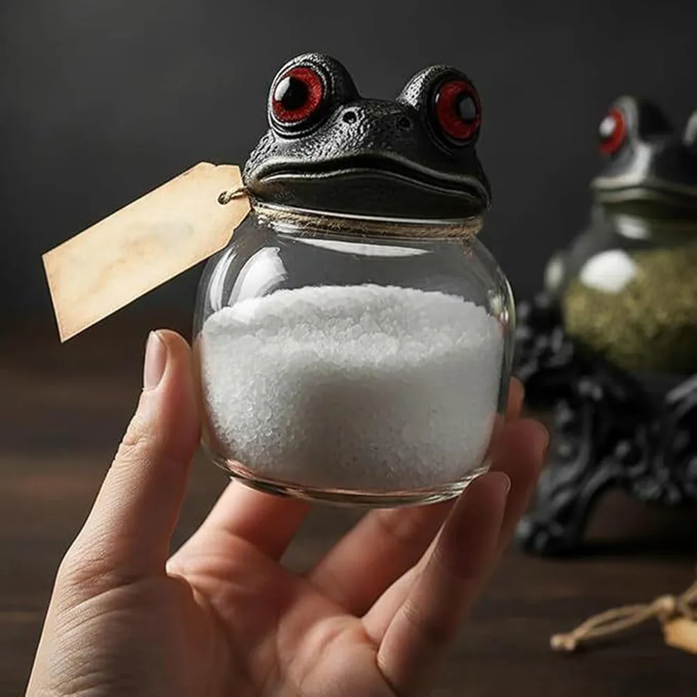 🐸 Gothic Frog Apothecary Spice Jar