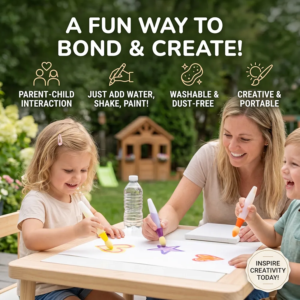 🎨 Washable Watercolor Chalk Pens Set (6 Pack)