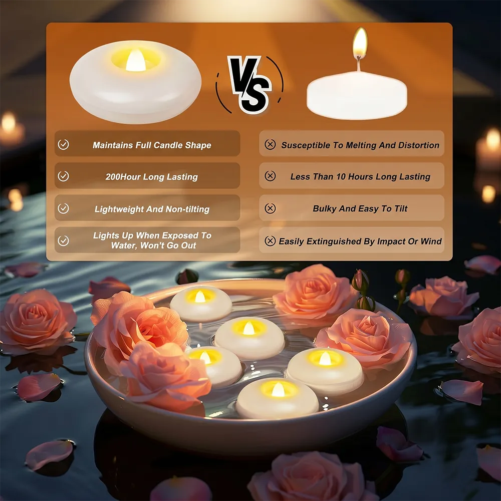 Floating LED candle display