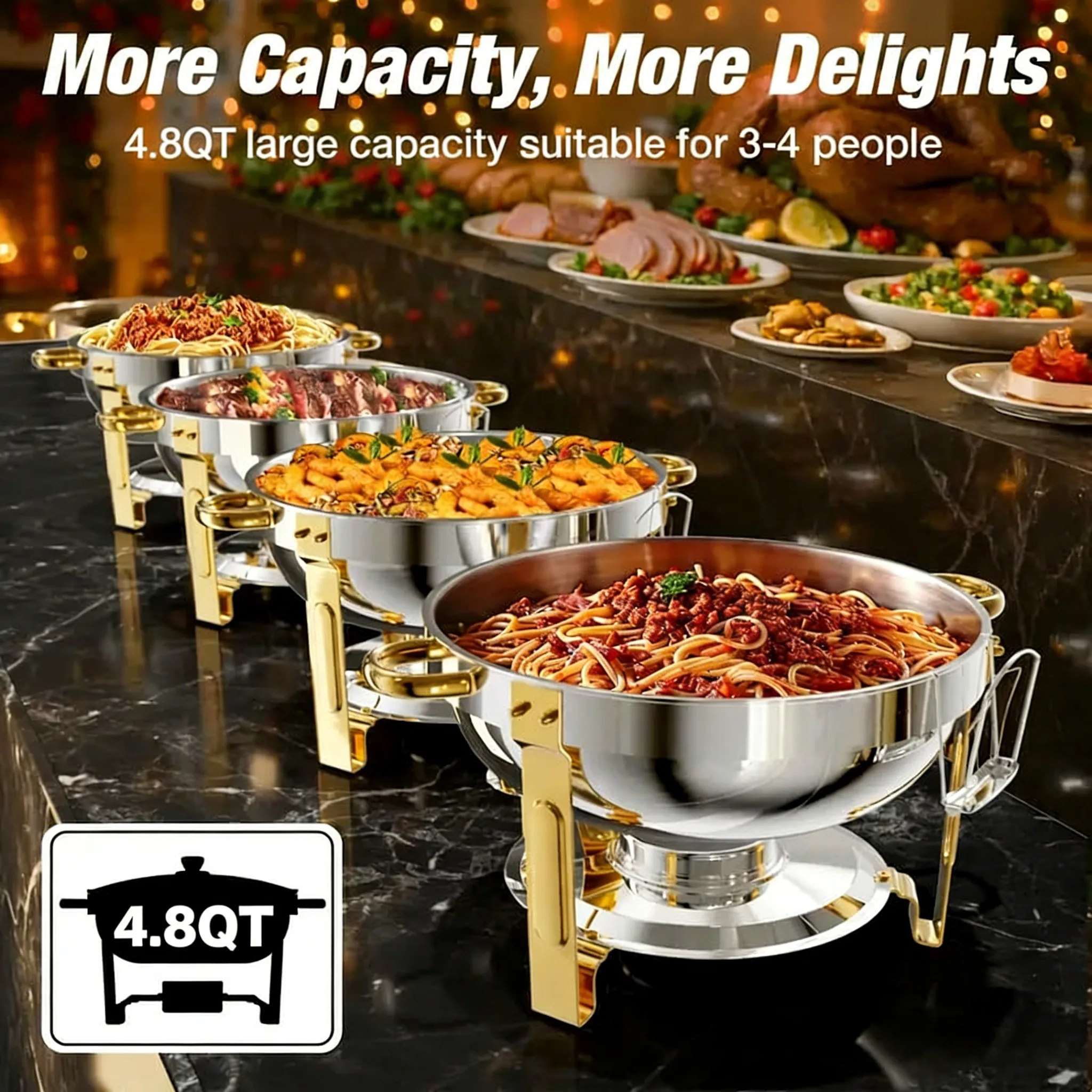 🍽️ Stainless Steel Chafing Dish Buffet Set 🔥🔥