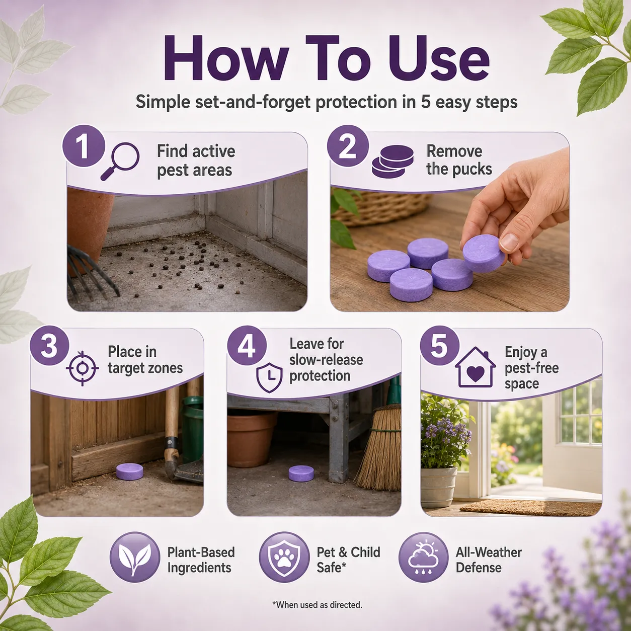 🌿 All-Natural Peppermint & Cinnamon Pest & Rodent Repellent Pucks