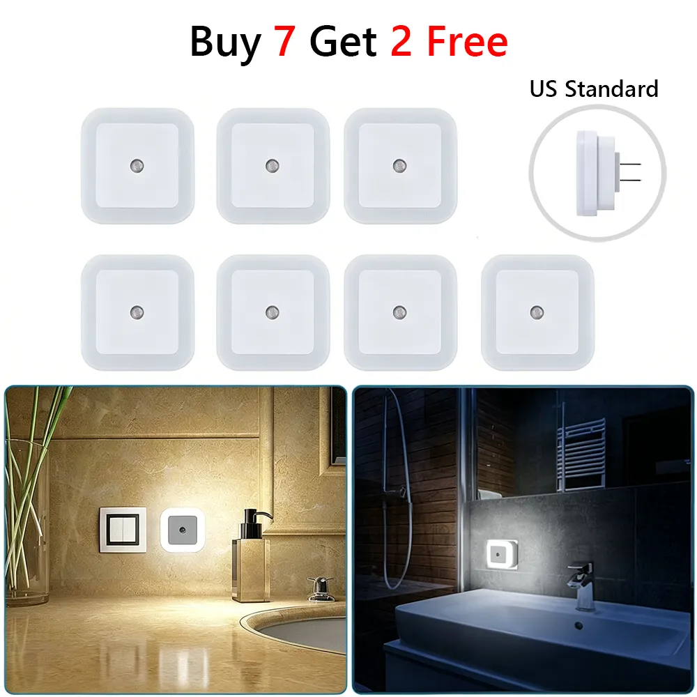 🌙 Plug-in LED night light with automatic sensor function – soft light, adjustable brightness