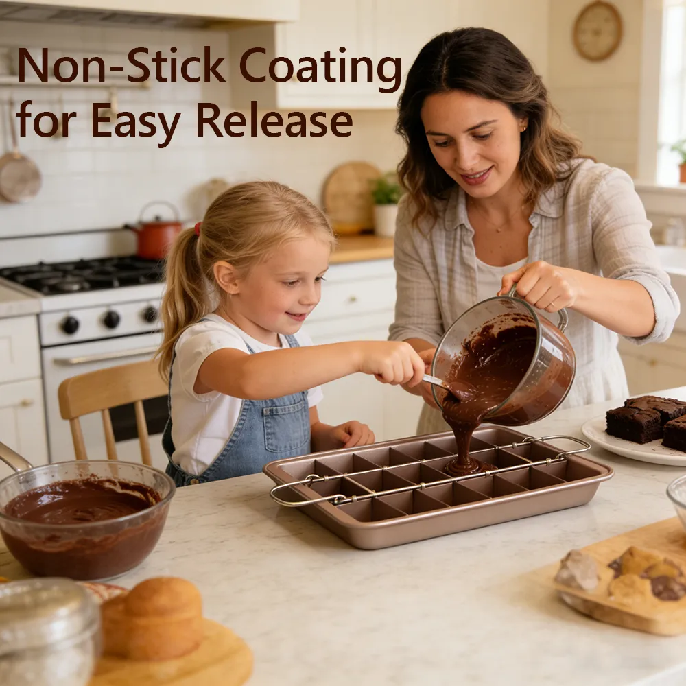 🍫 Non-Stick Brownie Pan with Divider