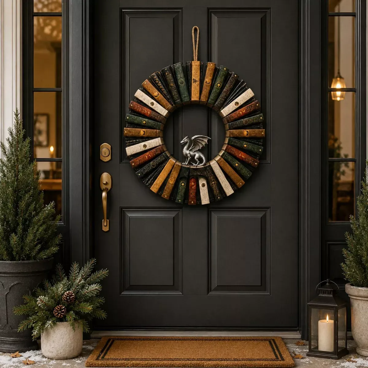 Decorative Book Door Wreath