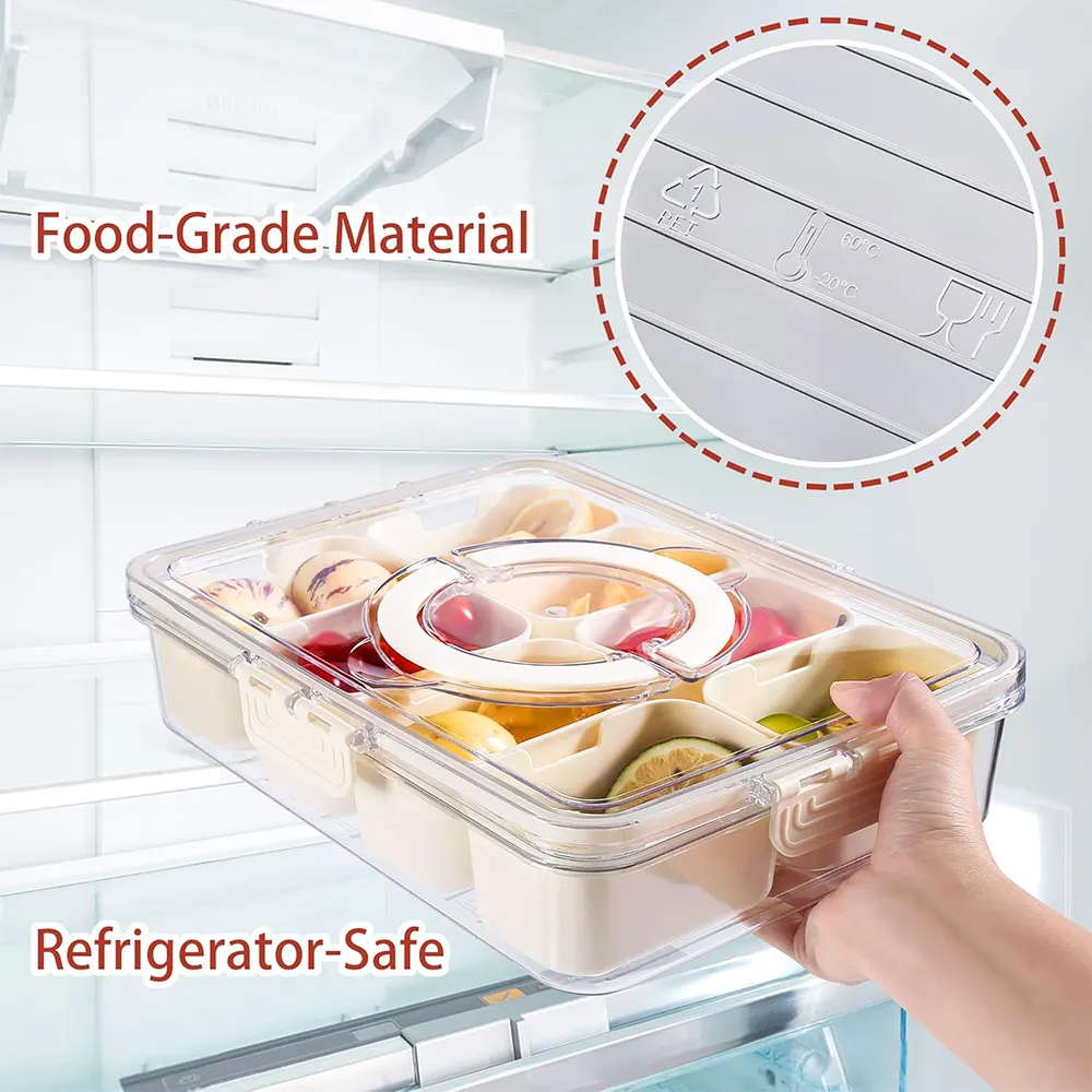 🍓 Snackle Box Container with Lid & Handle