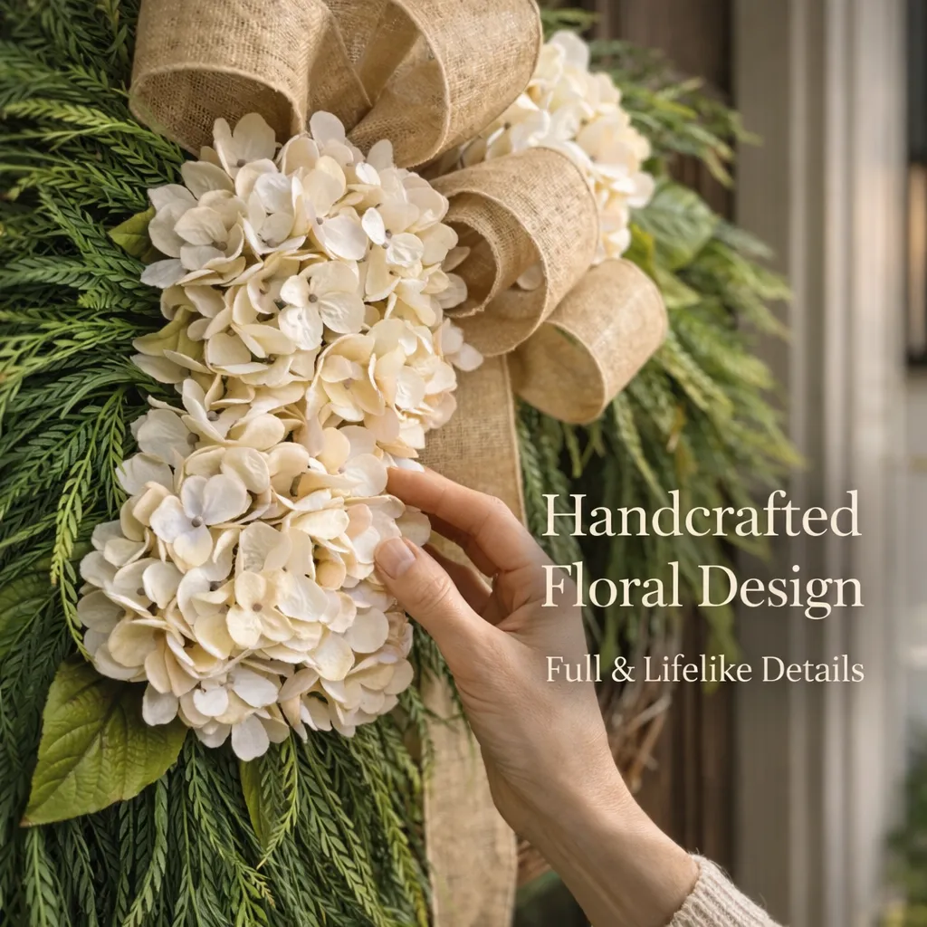 🌸Handcrafted Hydrangea Wreath